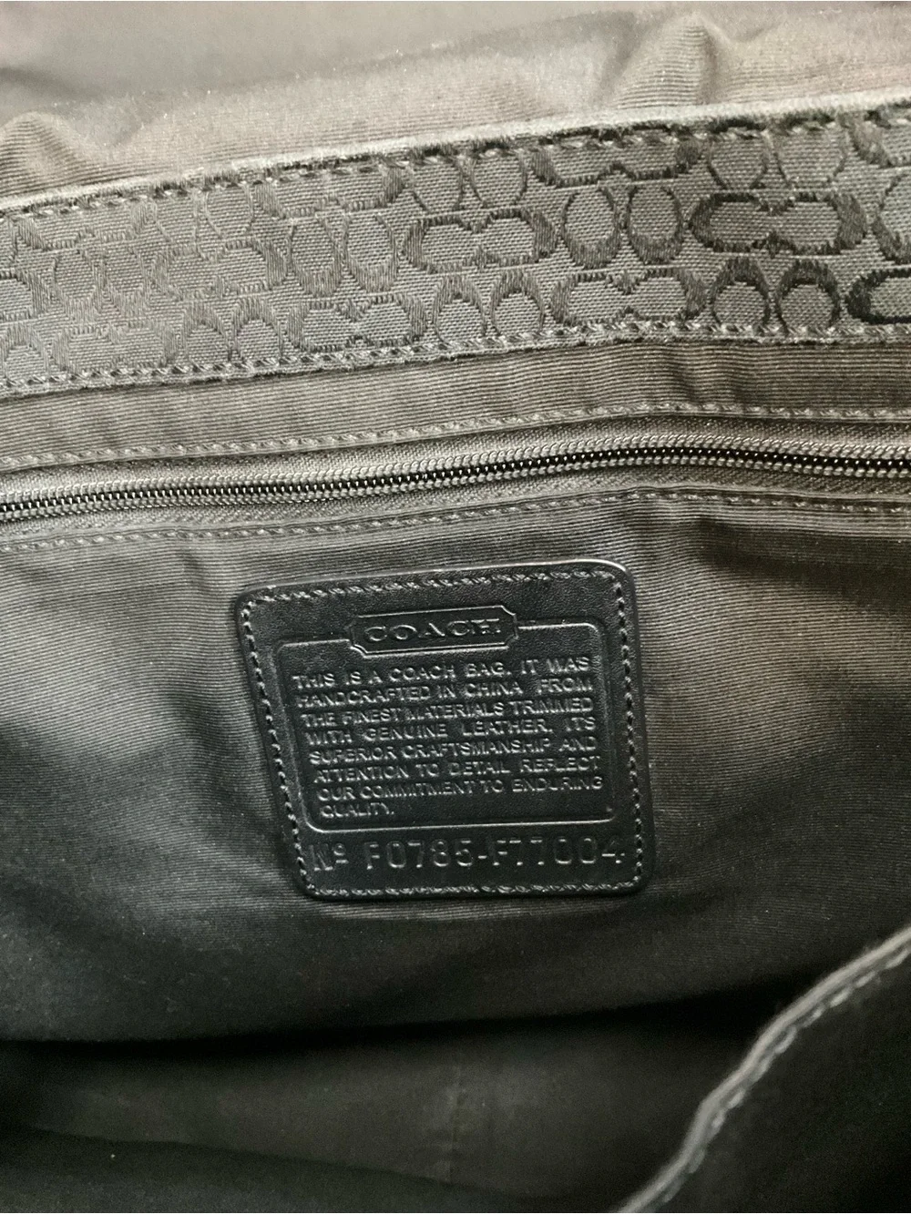 Coach Black Signature Canvas and Leather-Trim Messenger Bag